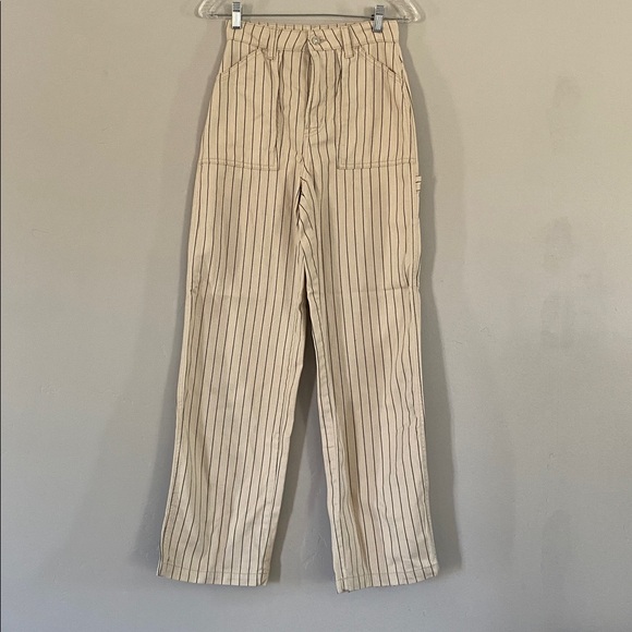 H&M Denim - H&M Light Beige Pants with Subtle Stripes